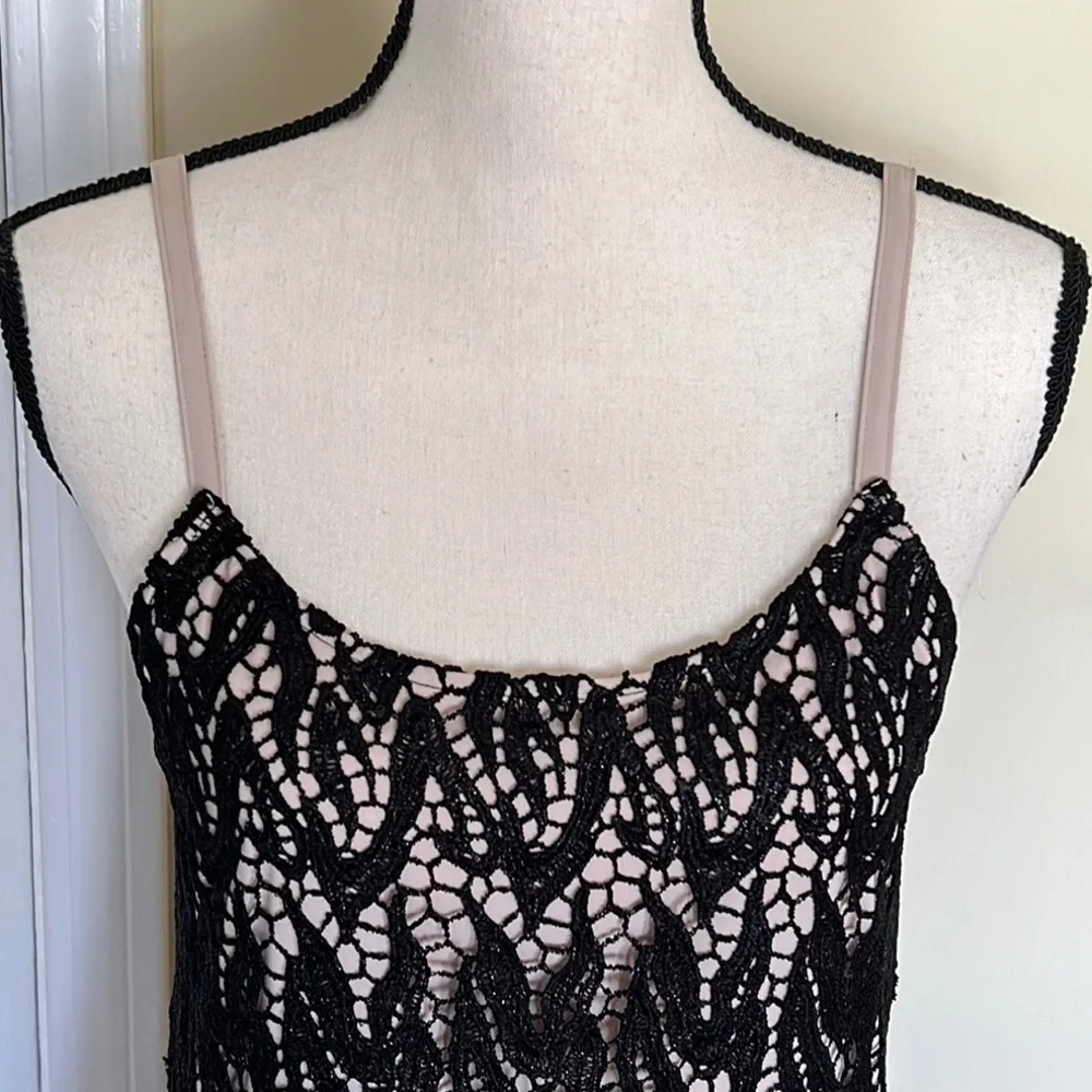Alice + Olivia Emmie Lace Overlay Dress